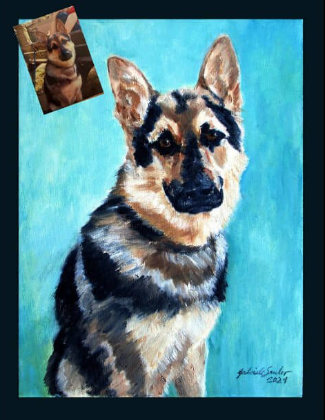 schaeferhund gemaelde malen lassen meinen hund verewigen von kunstmalerin