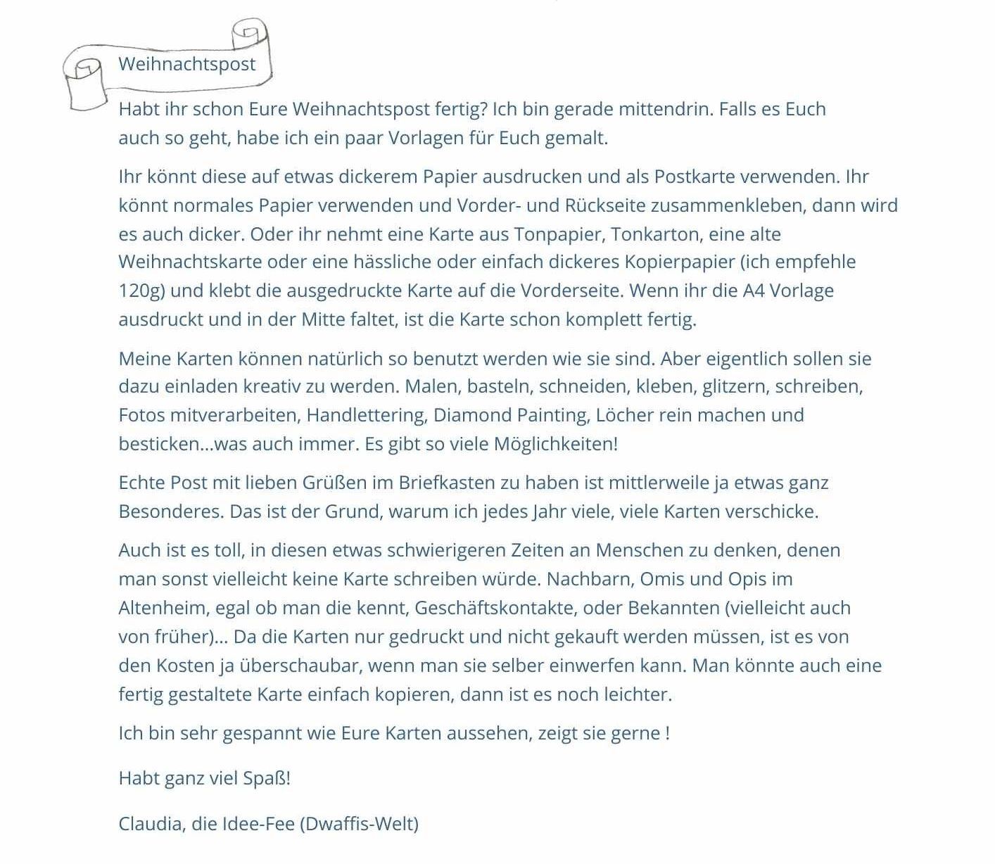 Wie bastel ich aus den Vorlagen eine schöne Karte zu Weihnachten