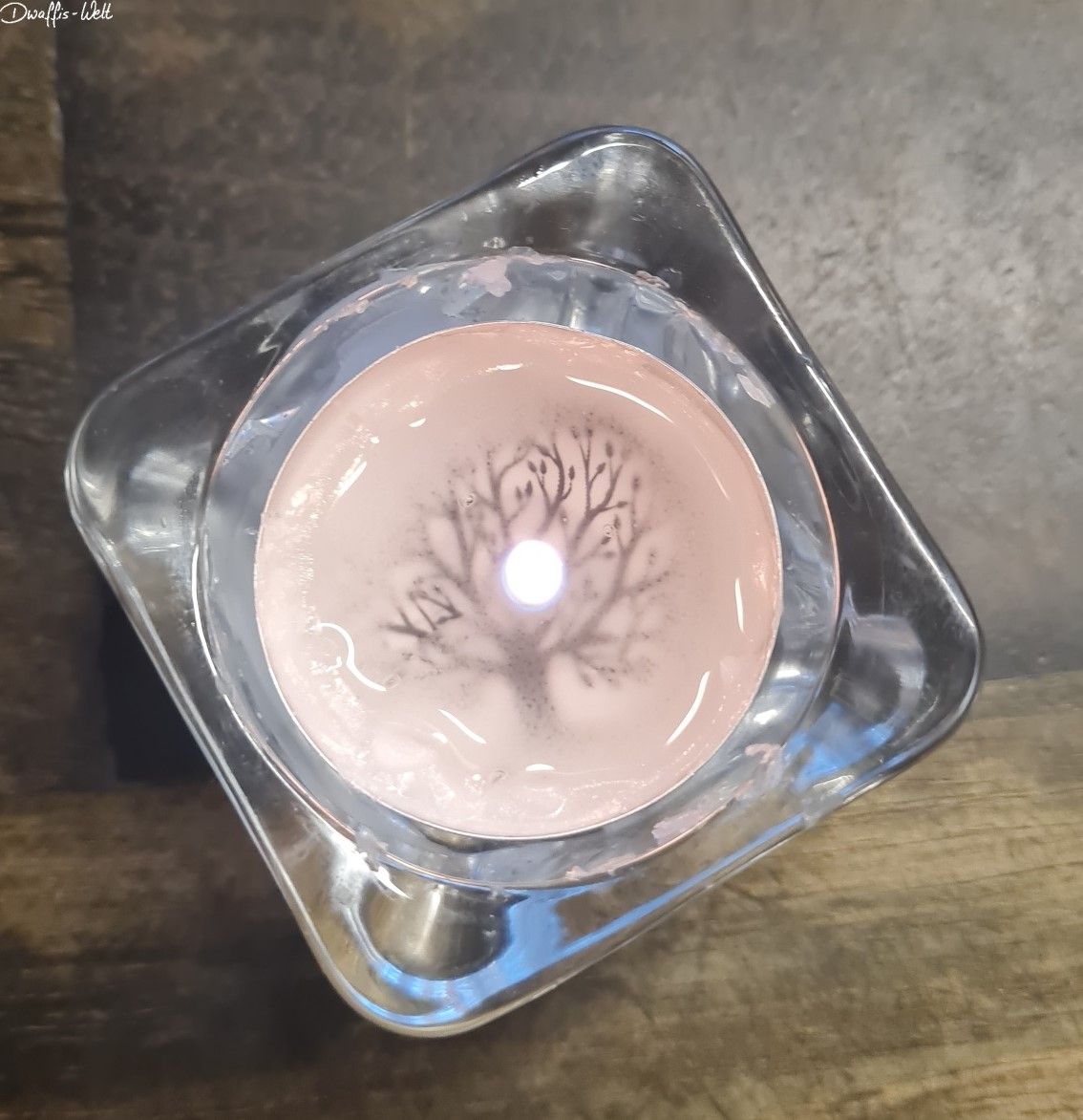 aus einem Teelicht wird ein toller Lichtgruß. Hier Trauer und Trost Vorlage