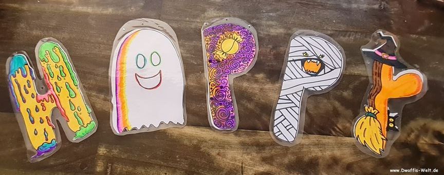 unzählihe Varianten mit der Halloween Girlande Malvorlage basteln