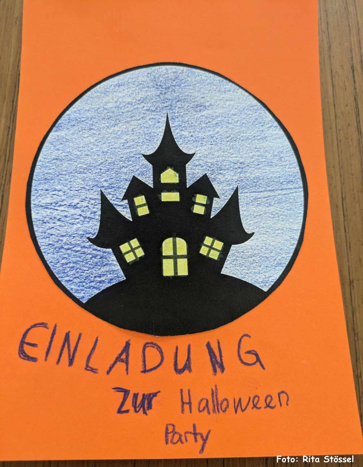 Halloween Einladungen selber machen, kein Problem mit der Vorlage