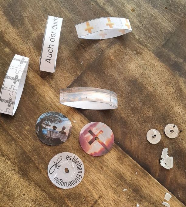 aus einem Teelicht wird ein toller Lichtgruß. Hier Trauer und Trost Vorlage