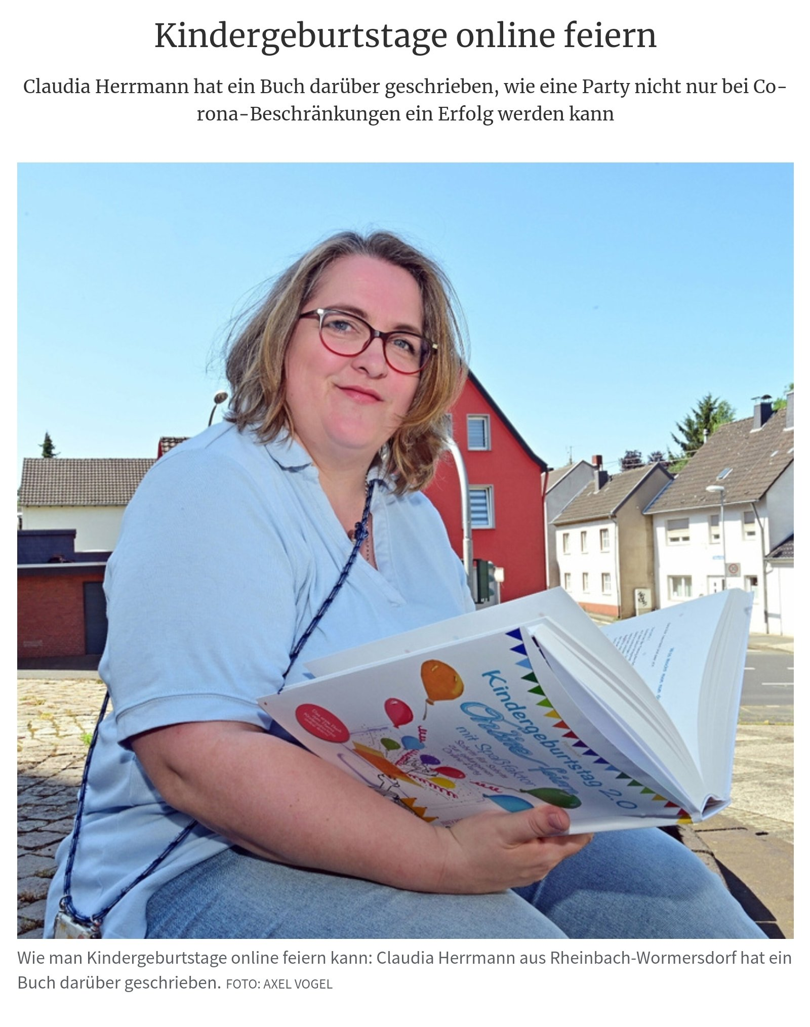 Kindergeburtstags 2.0 Online feiern mit Spaßfaktor, Claudia Herrmann, General Anzeiger 21.09.22