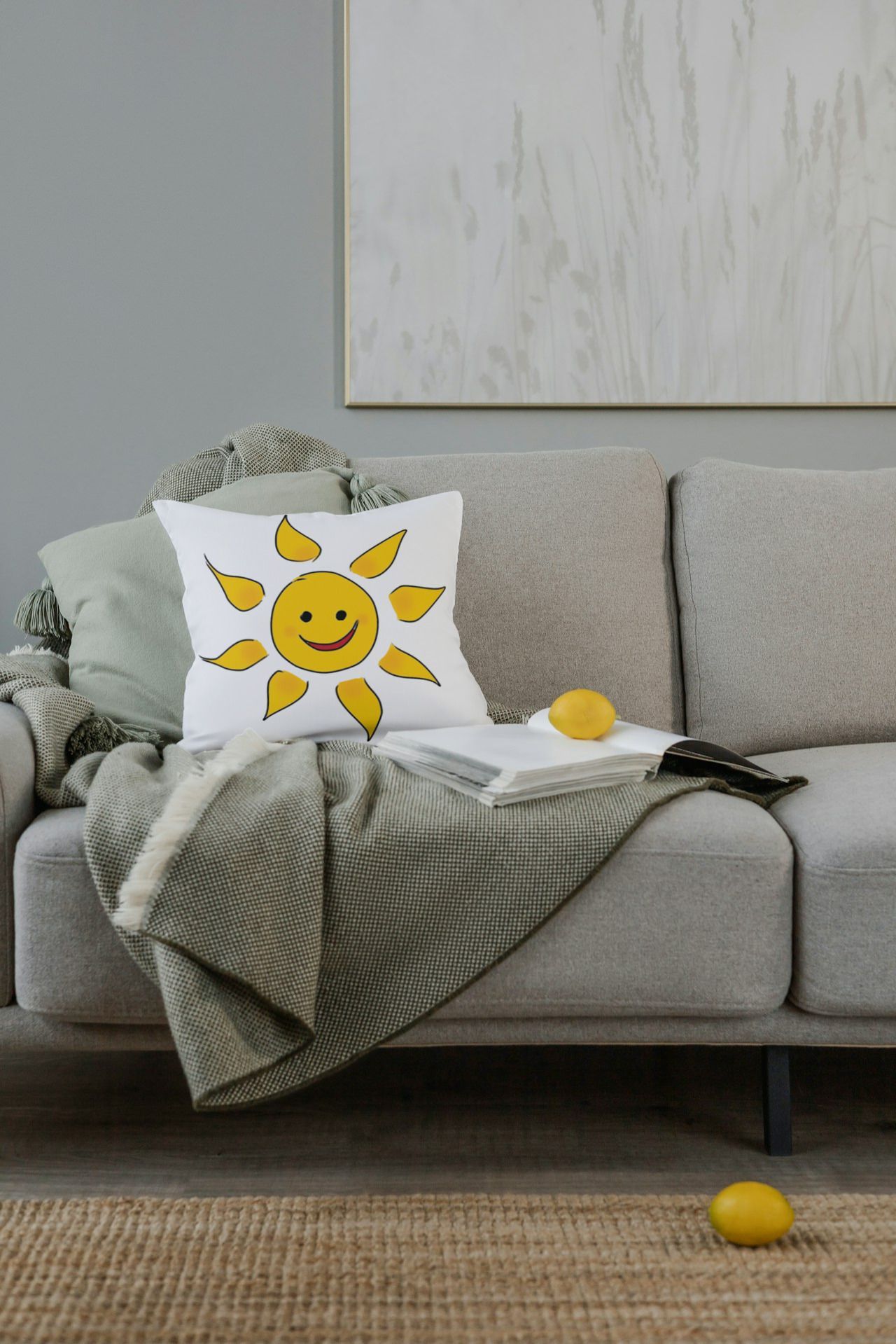 Dwaffis-WElt, Stoffdesign, Stoffmuster sonne und Wolke, Surface Design, Mockup für mein Design, Kindermotive, Wimmelbildstoff, Geschichten für Kleine