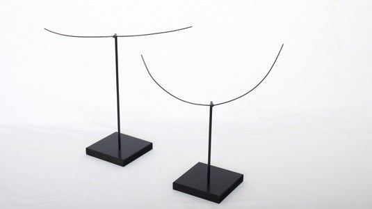 Black wire display stands