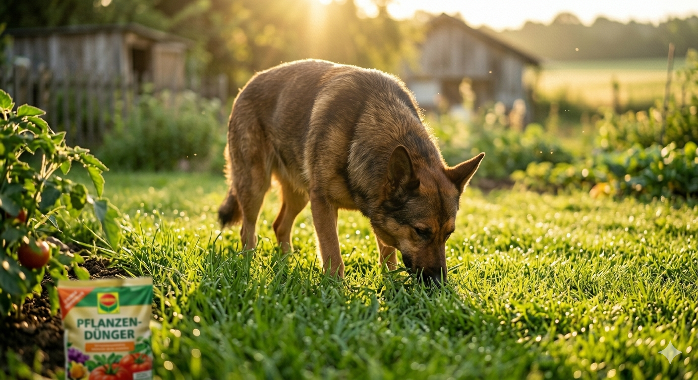 Gras fressen ist normal – aber nur, wenn keine Dünger-Rückstände dran kleben.