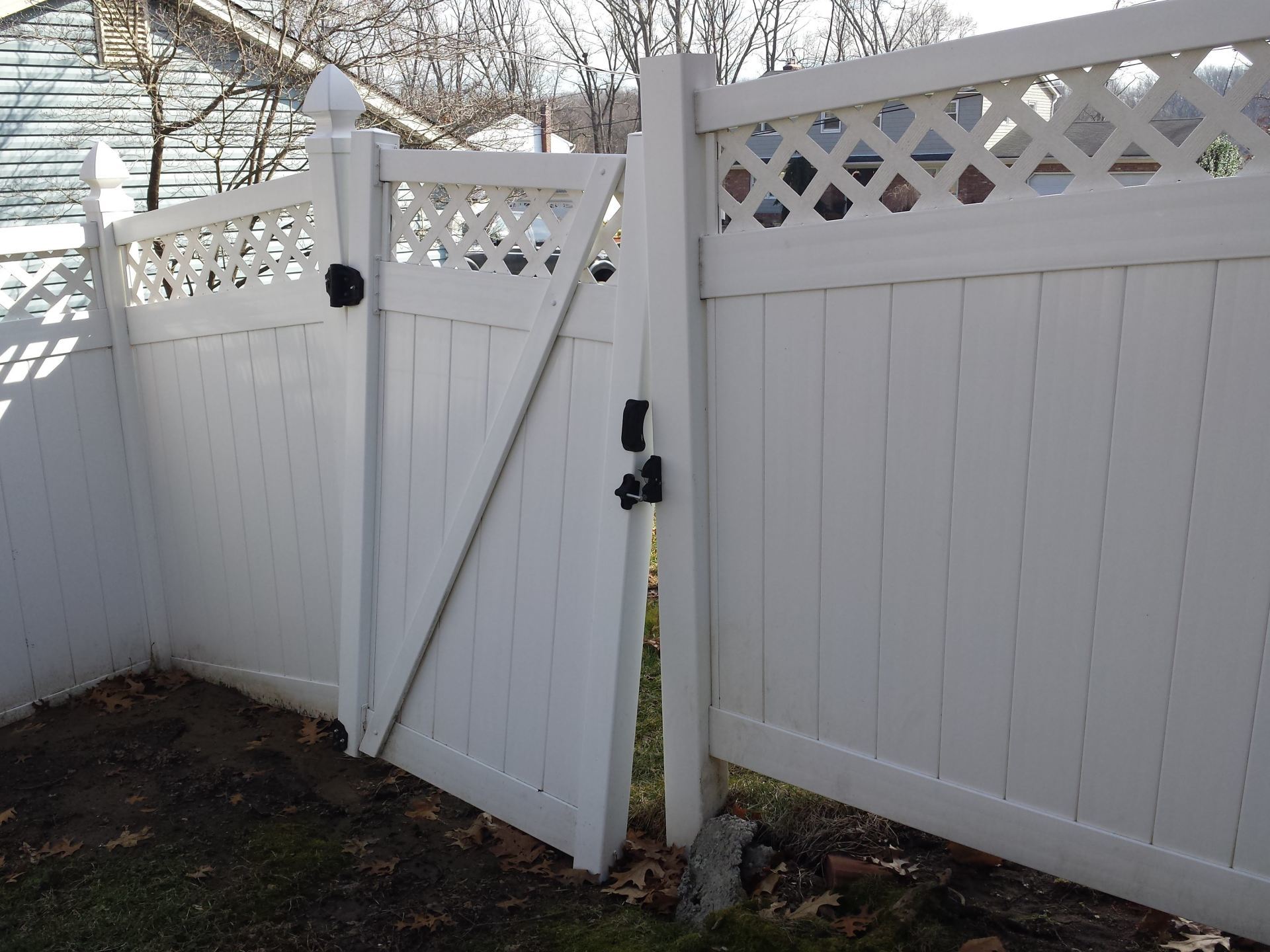 broken fence door