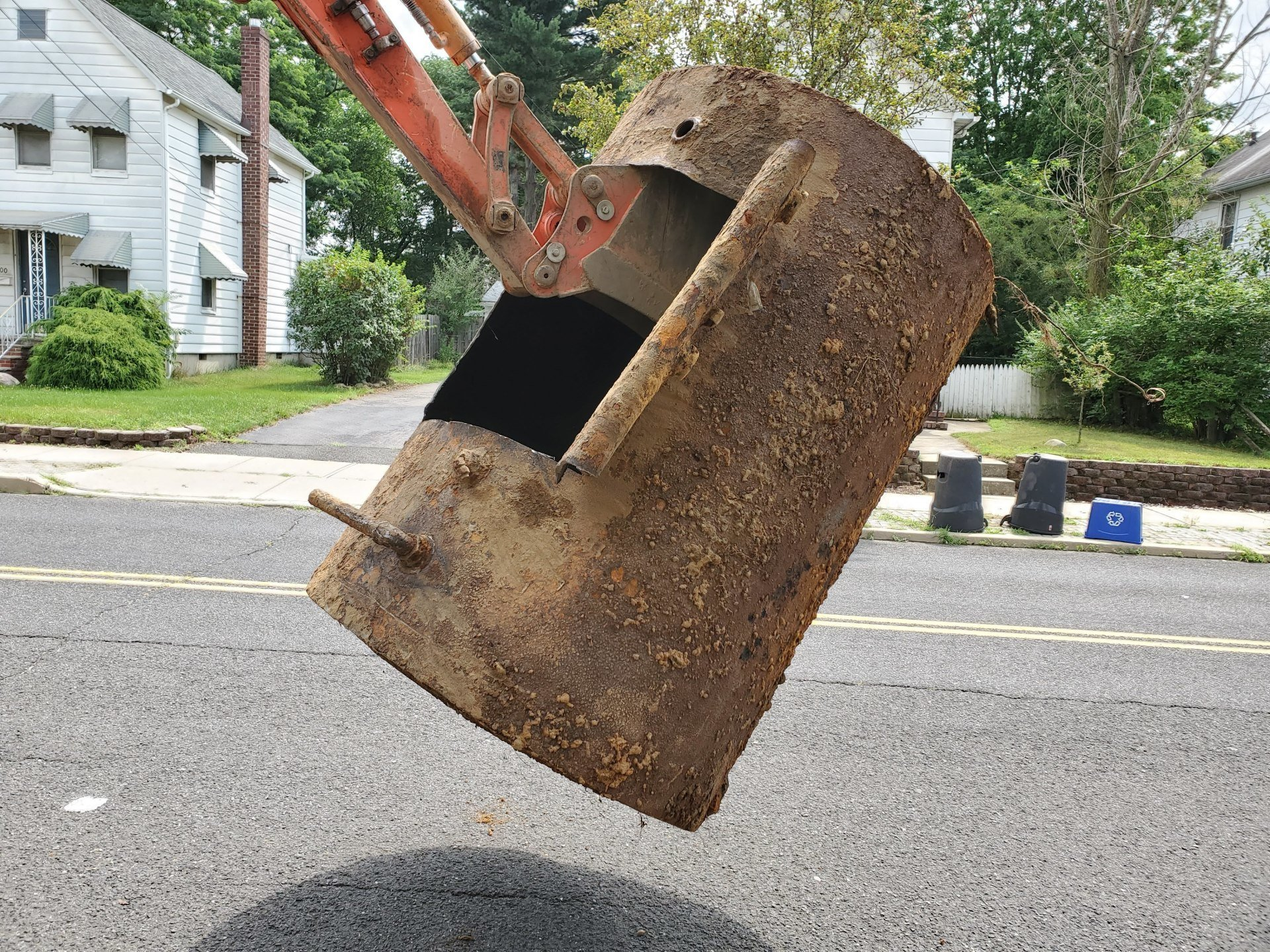removing under ground oil tank Photo By Russell Hayek