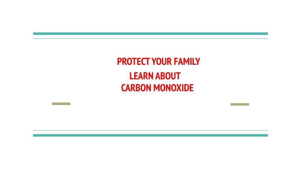carbon monoxide in your home