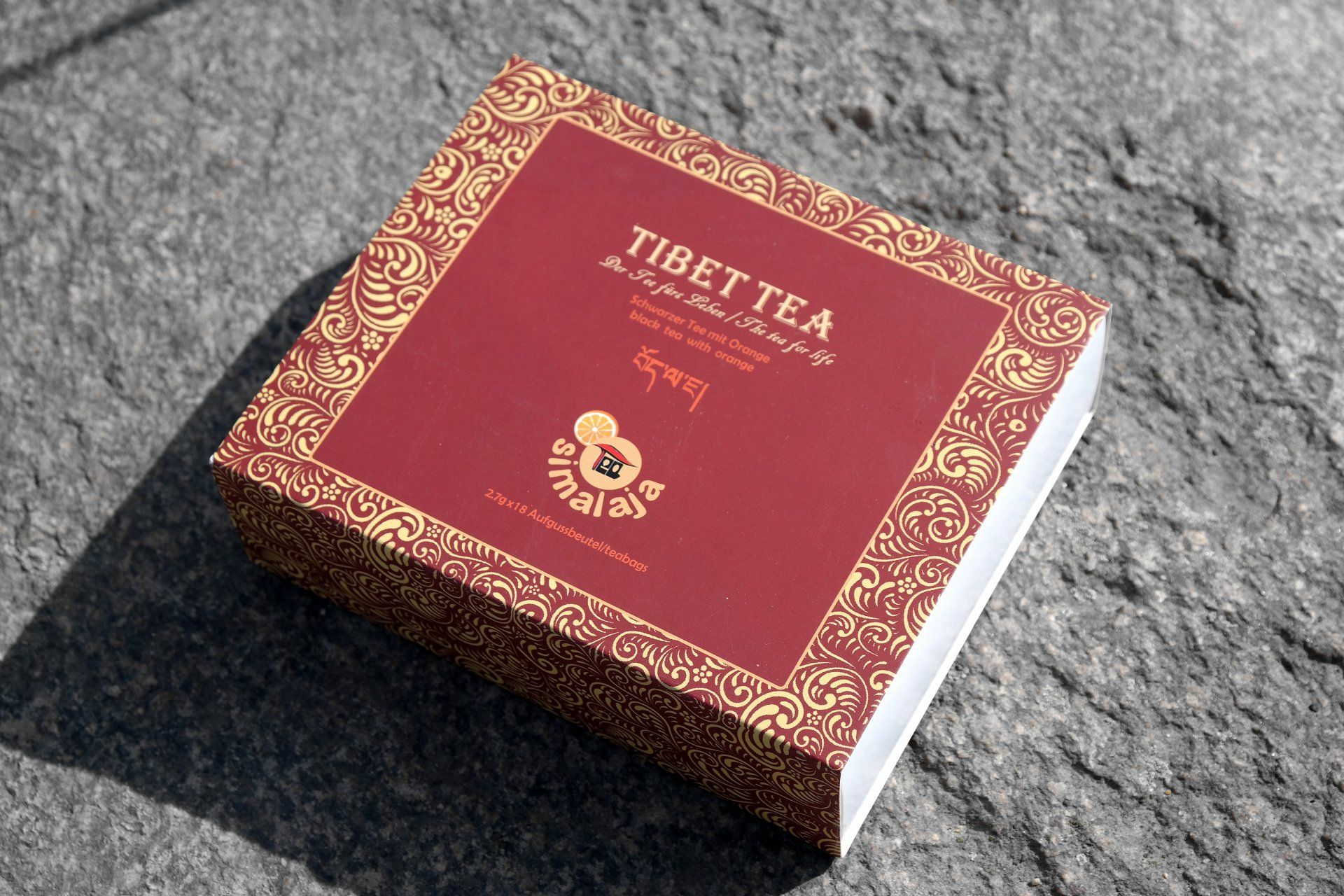 Die Verpackung vom Simalaja Aufgussbeutel-Orange