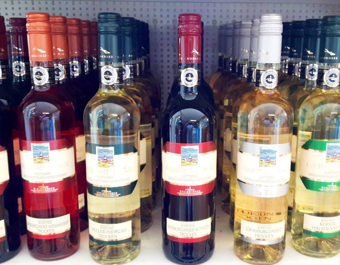 Weine vom Bodensee im Dorfmarkt Stiefenhofen