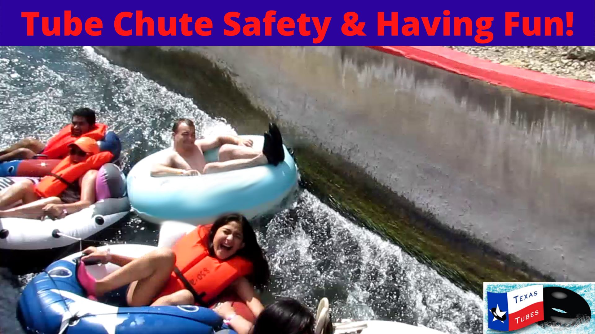 All weak swimmers and all Kids 8 years and younger should wear a Life Jacket for their entire float trip, especially if they choose to go through the Tube Chute. Texas Tubes