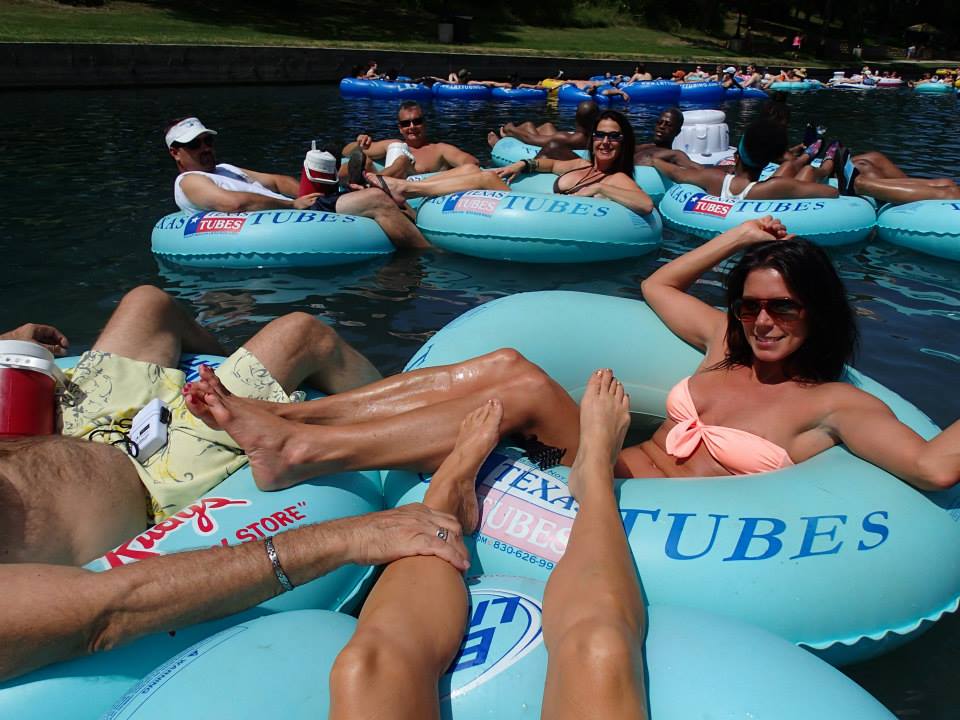 Hanging out and floating with friends on the lazy Comal River in San Antonio's backyard in nearby New Braunfels at Texas Tubes! Hanging out and floating with friends on the lazy Comal River in San Antonio's backyard in nearby New Braunfels at Texas Tubes!