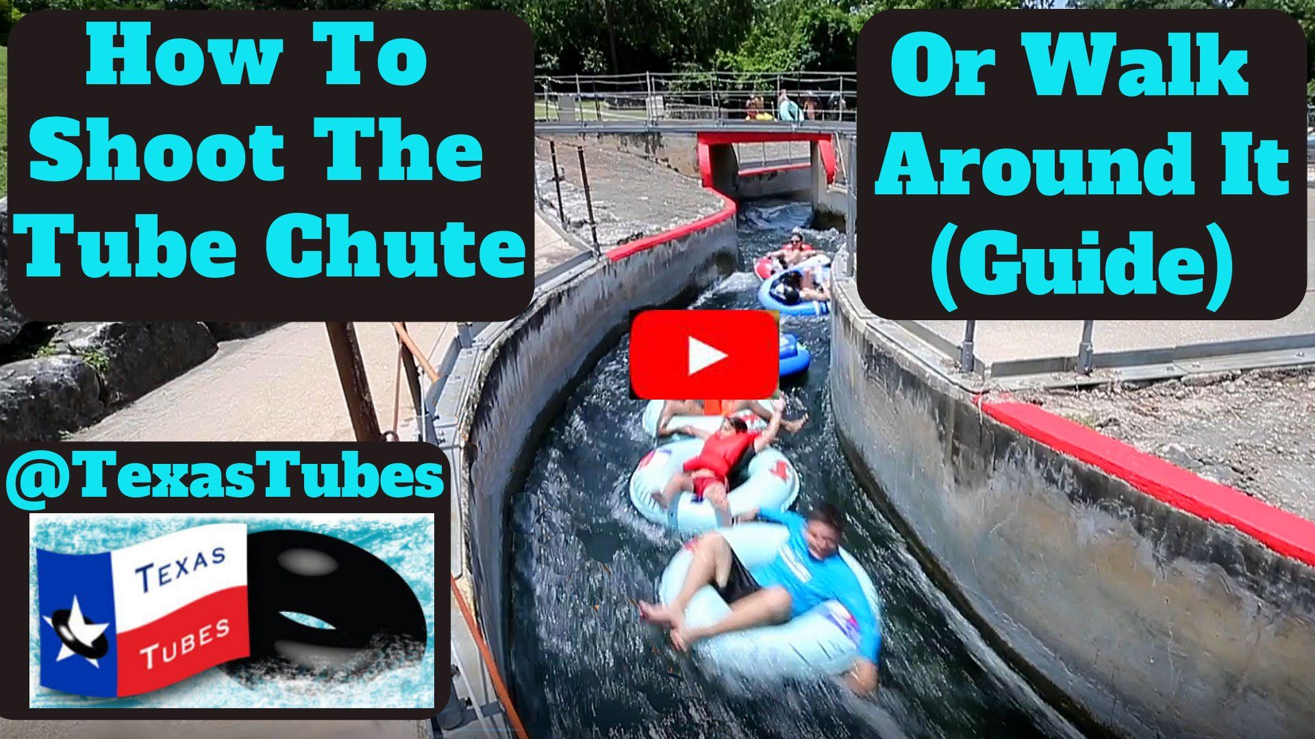 New Braunfels Tube Chute Video - How To Shoot The Tube Chute Or Walk Around It Guide on the Comal River at Texas Tubes New Braunfels Tube Chute Video - How To Shoot The Tube Chute Or Walk Around It Guide on the Comal River at Texas Tubes