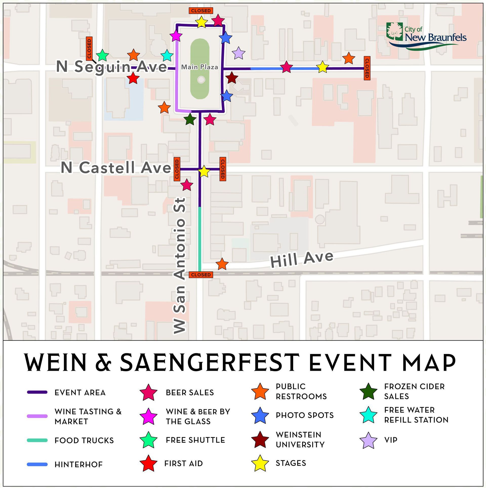 This is the Official Wein & Saengerfest Event and Activities Map 5-6-2023 This is the Official Wein & Saengerfest Event and Activities Map 5-6-2023