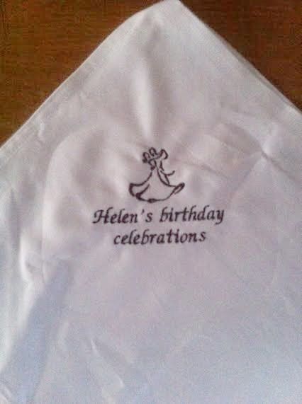 Embroidered napkin