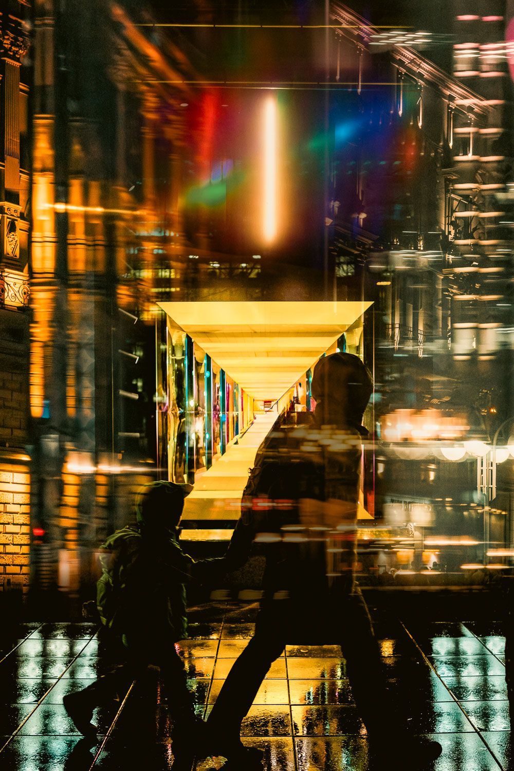 Fotokunst Collagen urbaner nächtlicher Szenerien