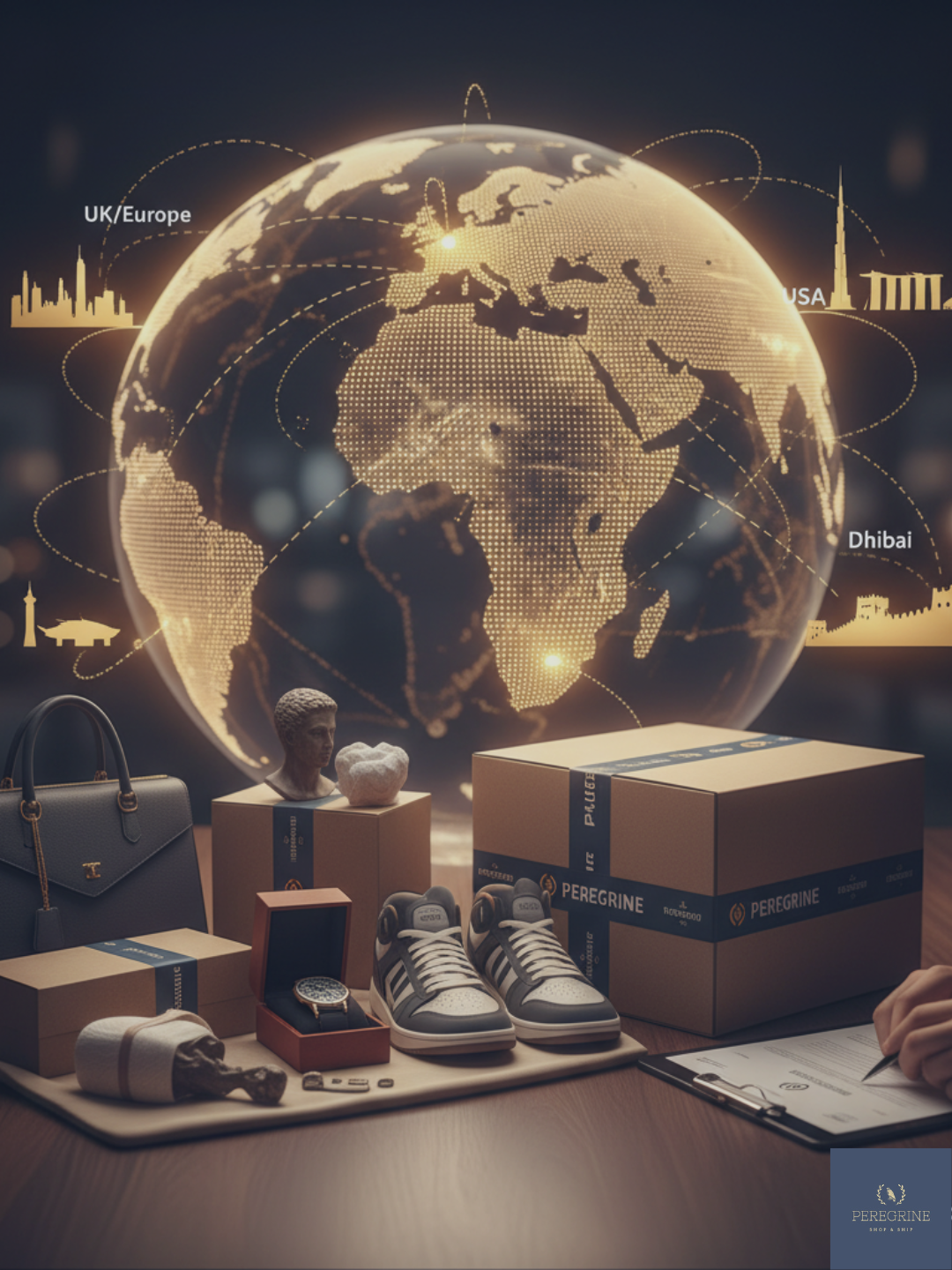 UK to UAE shipping service with professional packing and international courier delivery from London