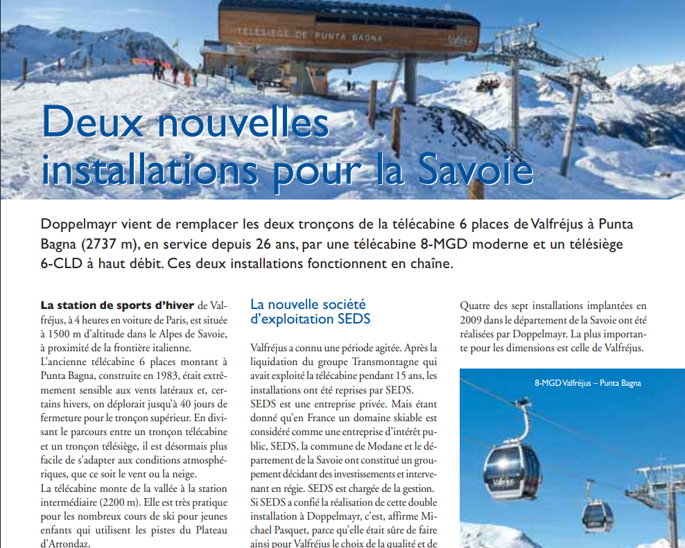 Valfréjus - plan de sauvetage et t'investissement sous contrat de régie intéressée