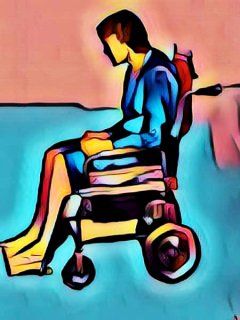 Lähmung Schlaganfall Apoplex Rollstuhl