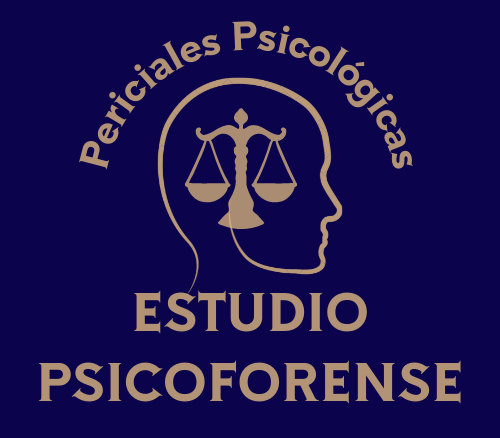 Logo Estudio Psicoforense cabeza con símbolo de justicia