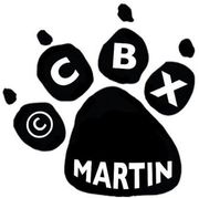 C B X Martin paw print logo