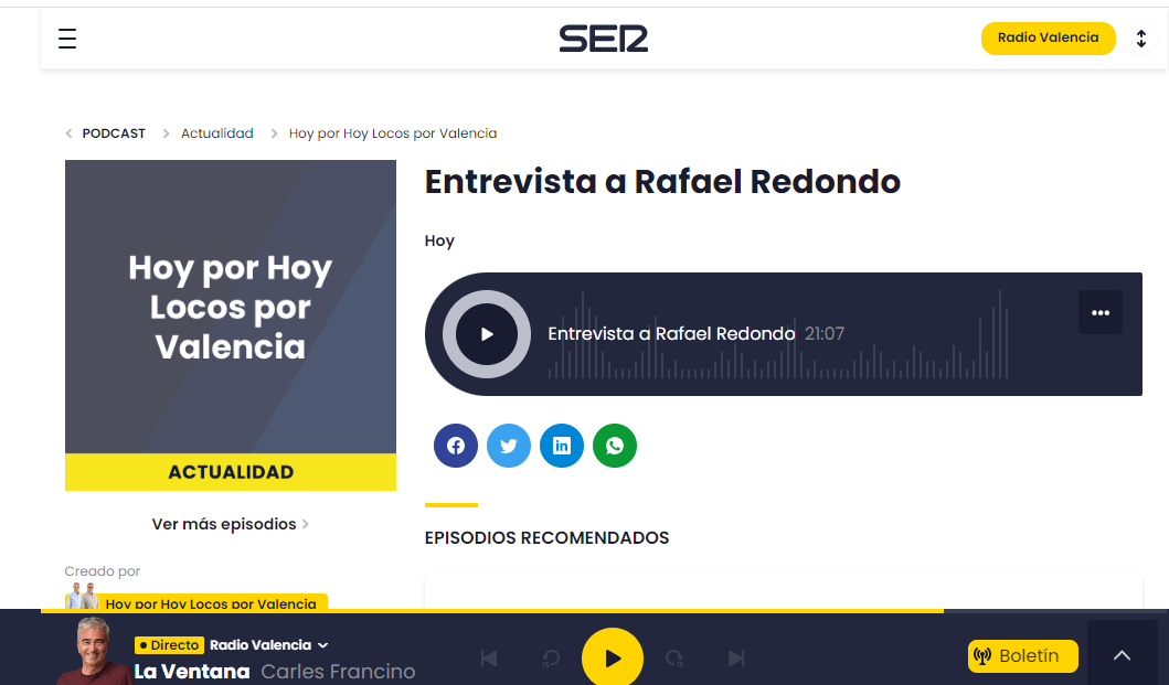 Entrevista Cadena Ser