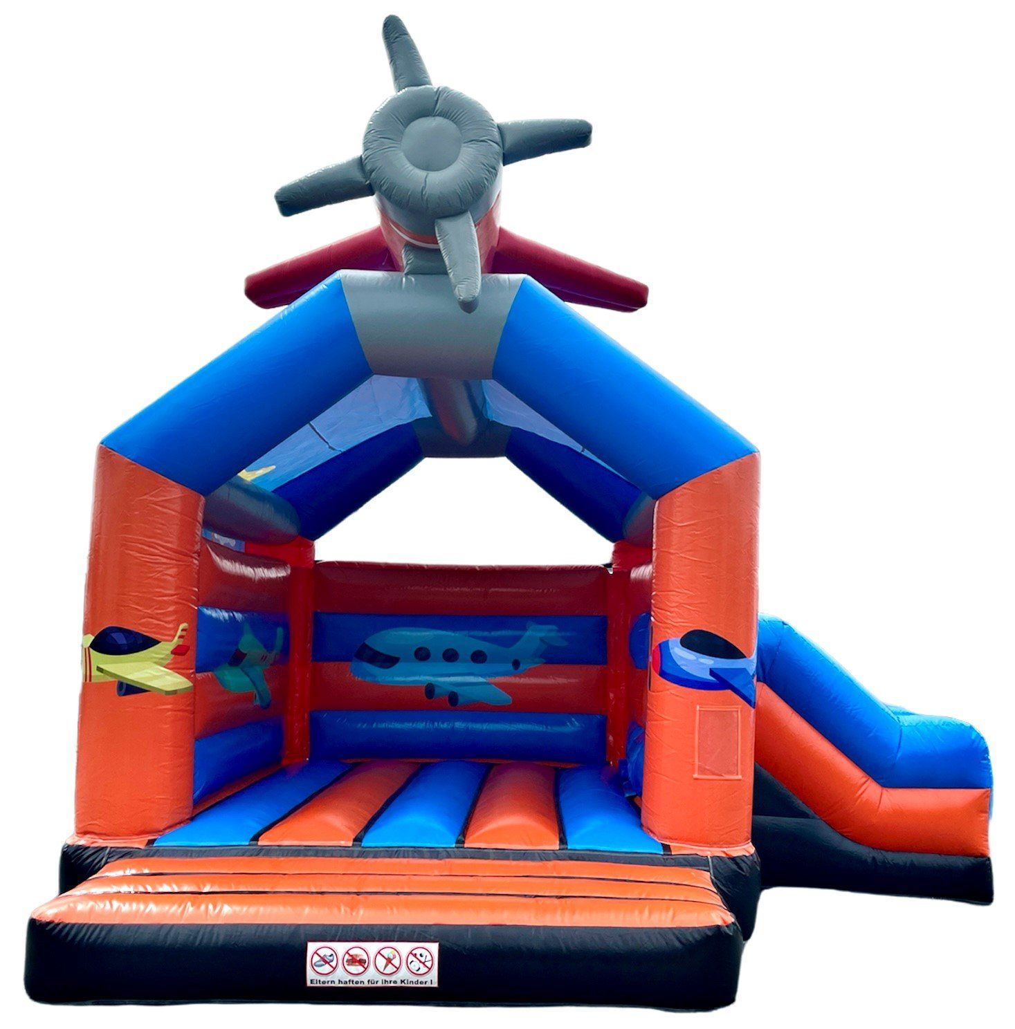 Huepfburg_Springburg_Flugzeug_mit_Rutsche_mieten_leihen