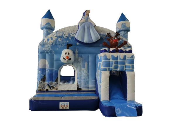 Hüpfburg Eisprinzessin mit Rutsche mieten / leihen Hüpfburg Eisprinzessin mit Rutsche mieten / leihen