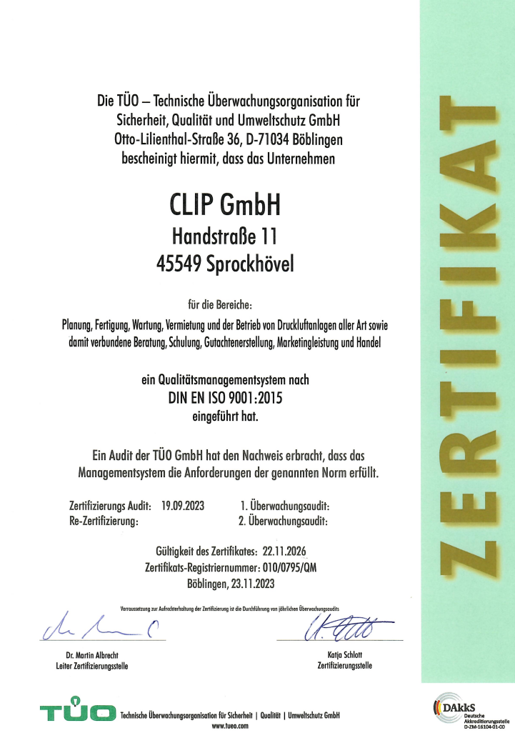 Zertifikat ISO 9001
