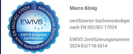 EWIVS Zertifikat Marco König