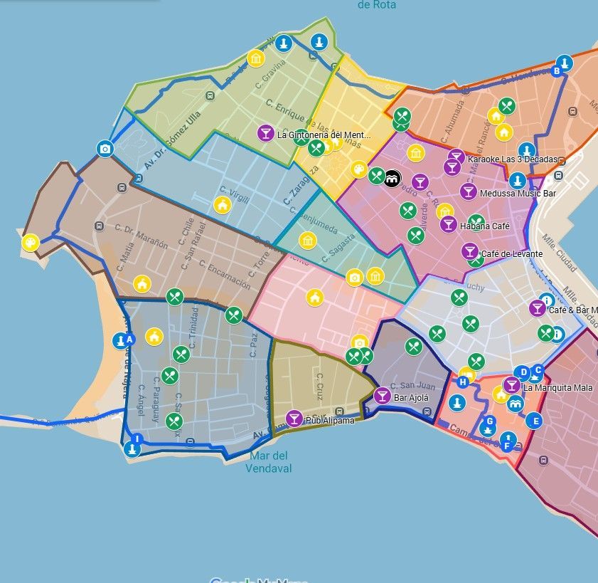 Mapa de Cádiz