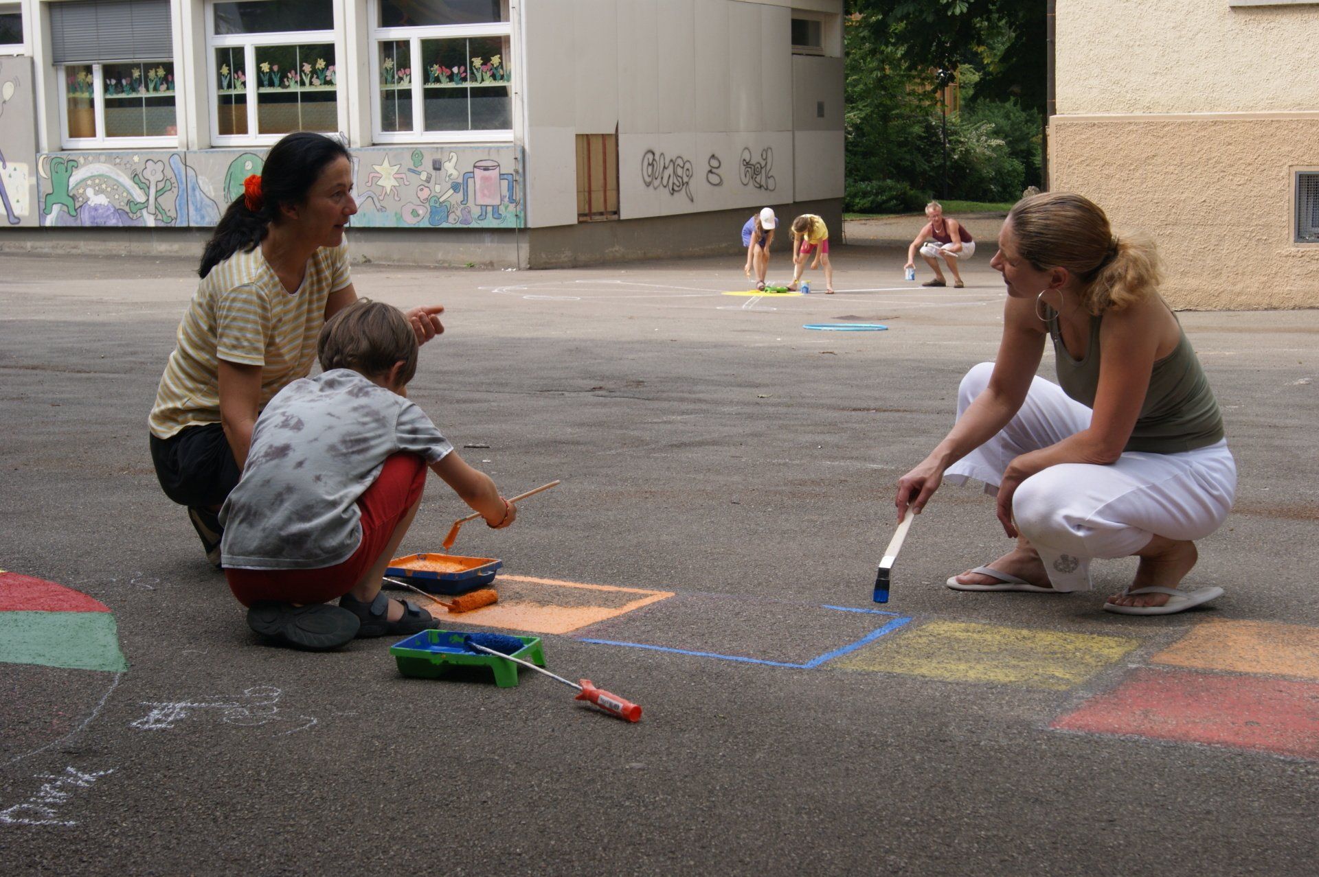 Foto der Schulhofbemalung