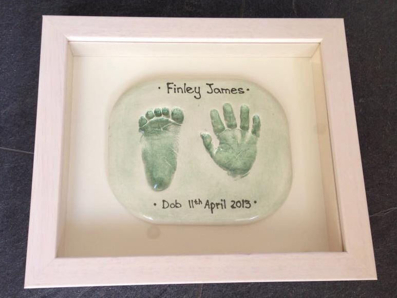 Finleys baby hand and footprints