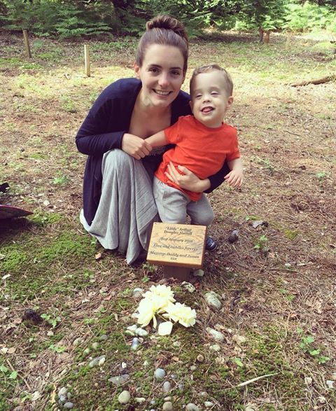 Aimee and James at Arthurs Grave