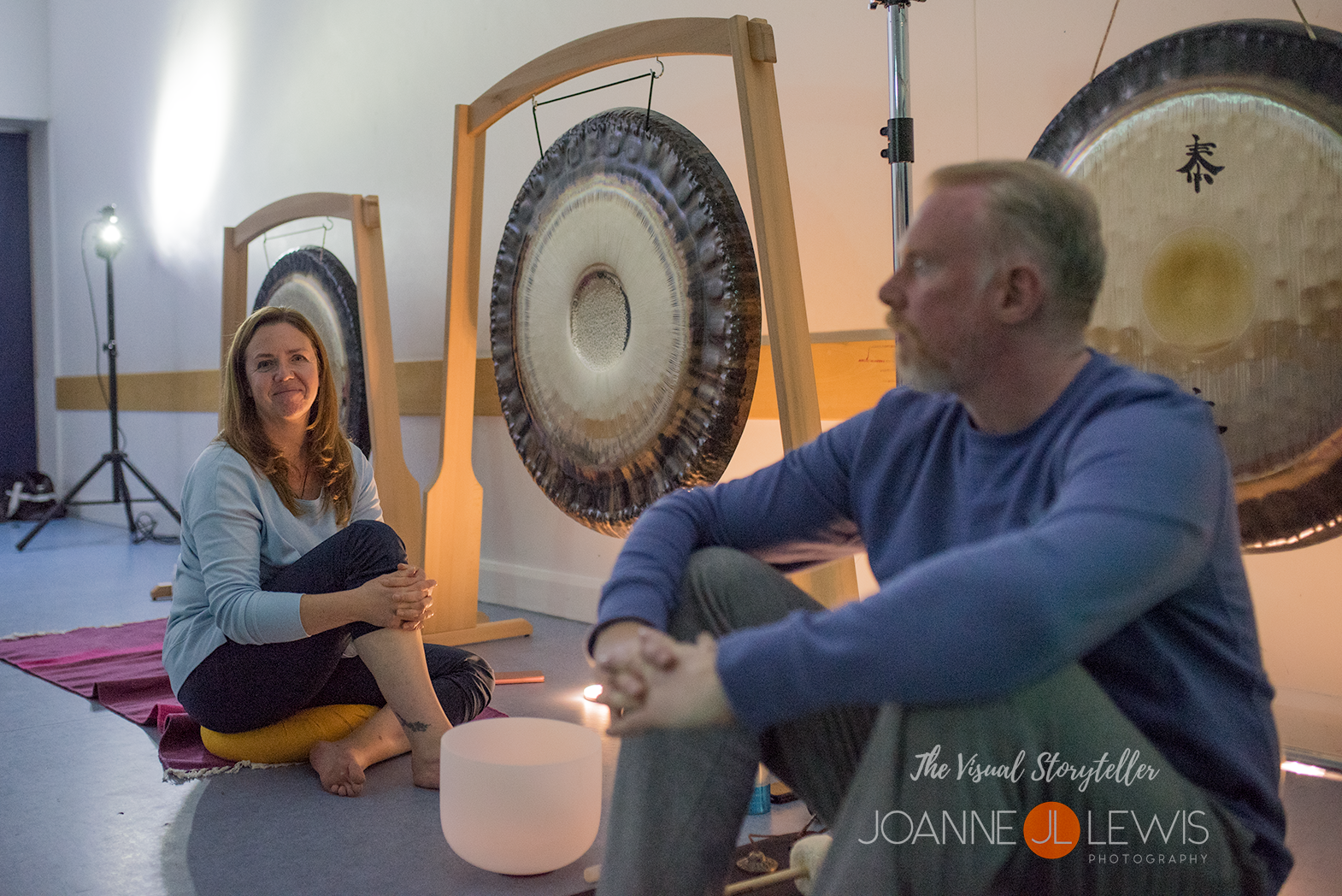 Gong bath Instructors Suzanne and Alex from Babacool