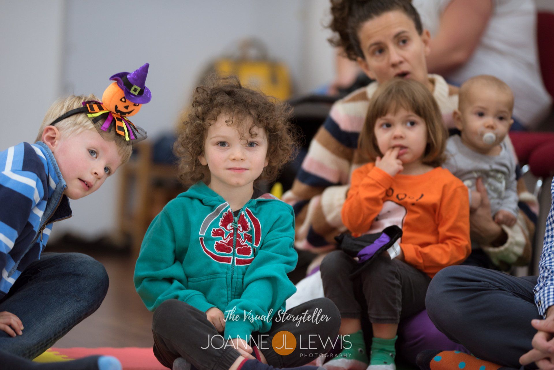Young boy at halloween pre-school group