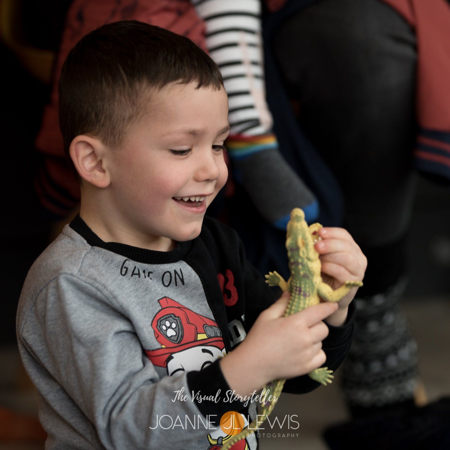 Boy playing at party