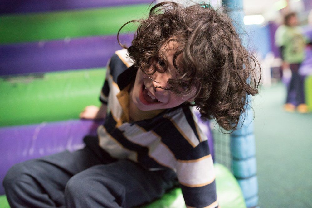 Young boy at soft play