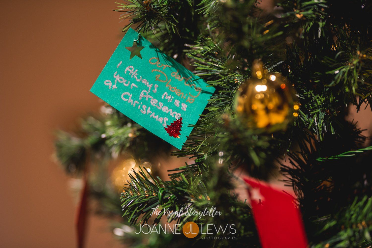 Messages to our babies on Christmas tree