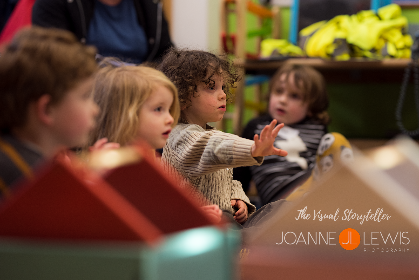 Children at road safety class