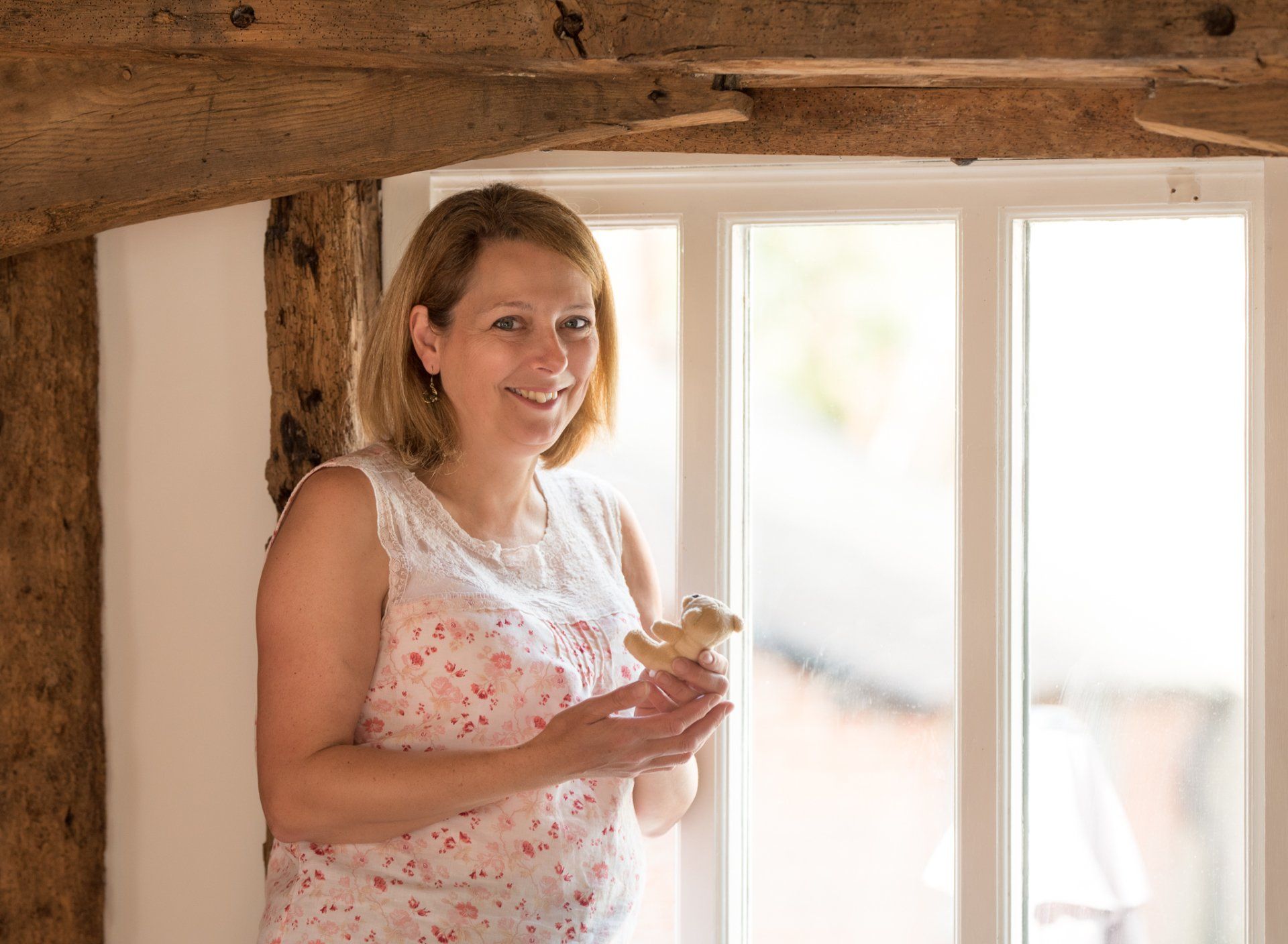 Heather Holding Flynn's Teddy