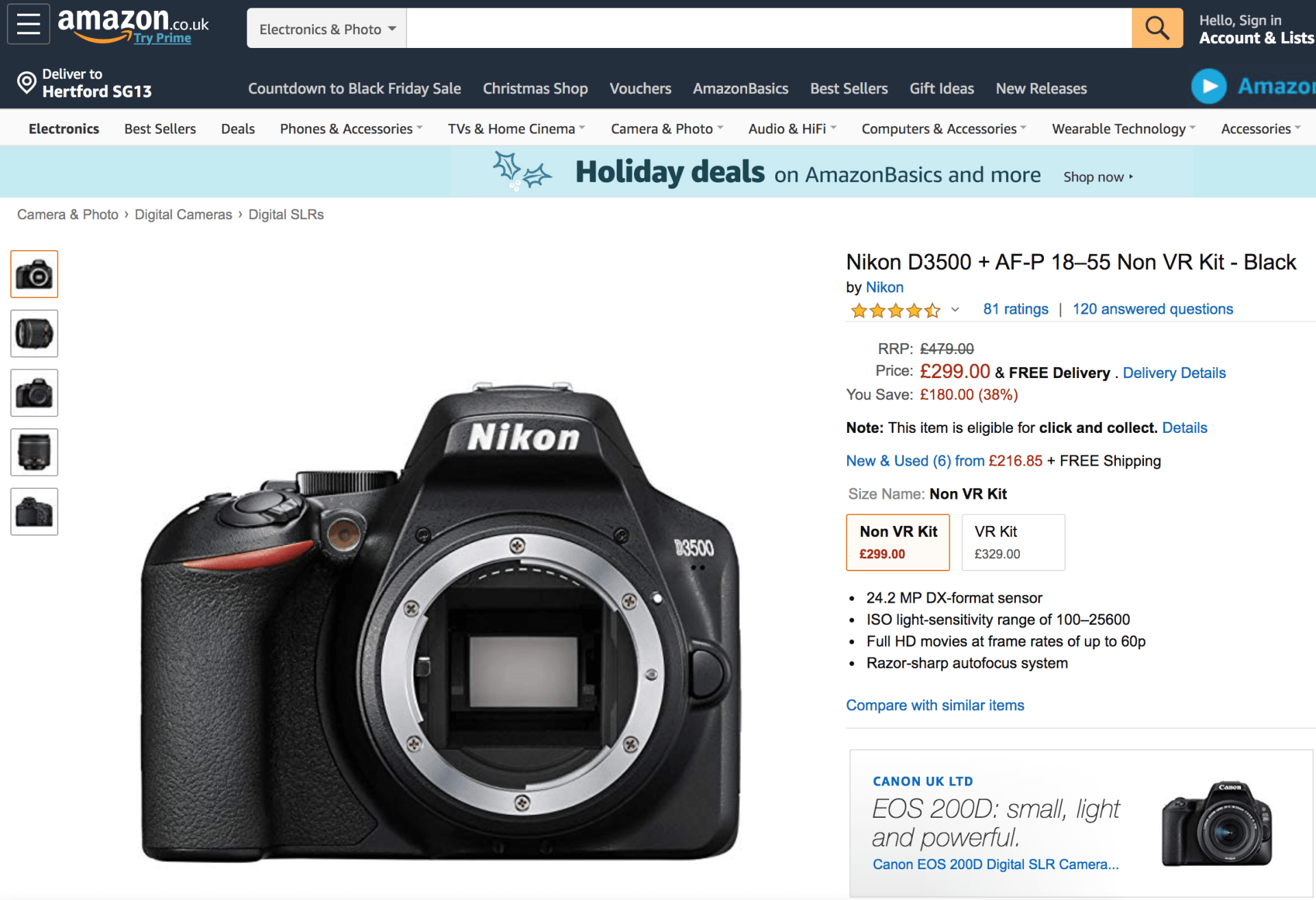 Nikon D3500 camera