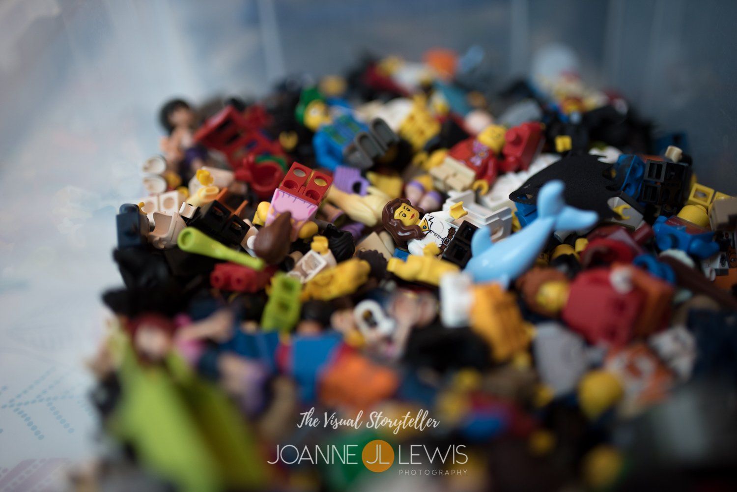 Box of Lego figures