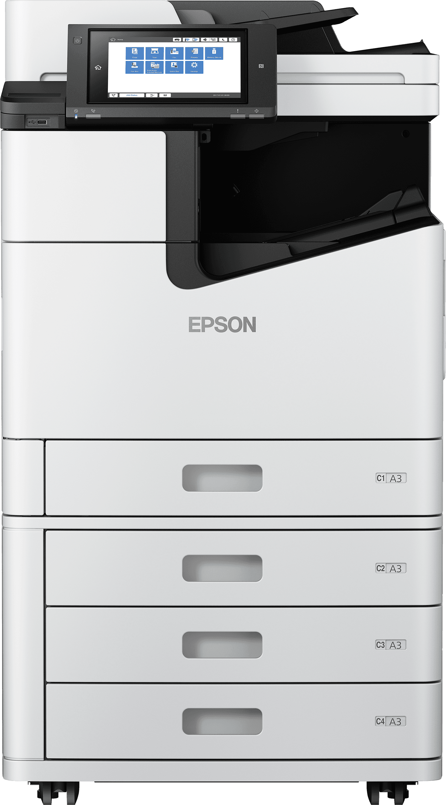 Mit bis zu 100 Seiten pro Minute drucken Mit bis zu 100 Seiten pro Minute drucken