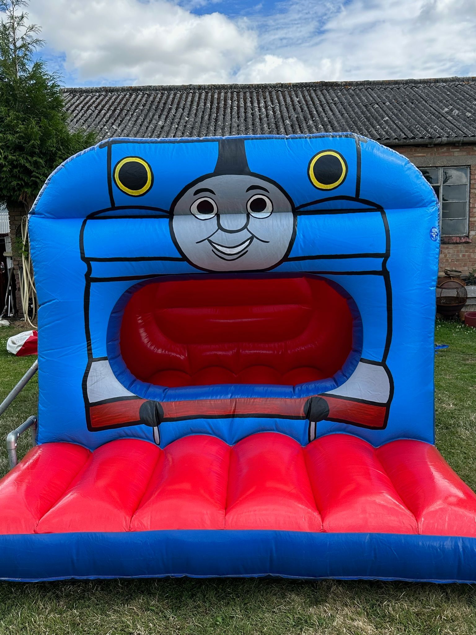 Thomas the tank train themed inflatable, train theme,