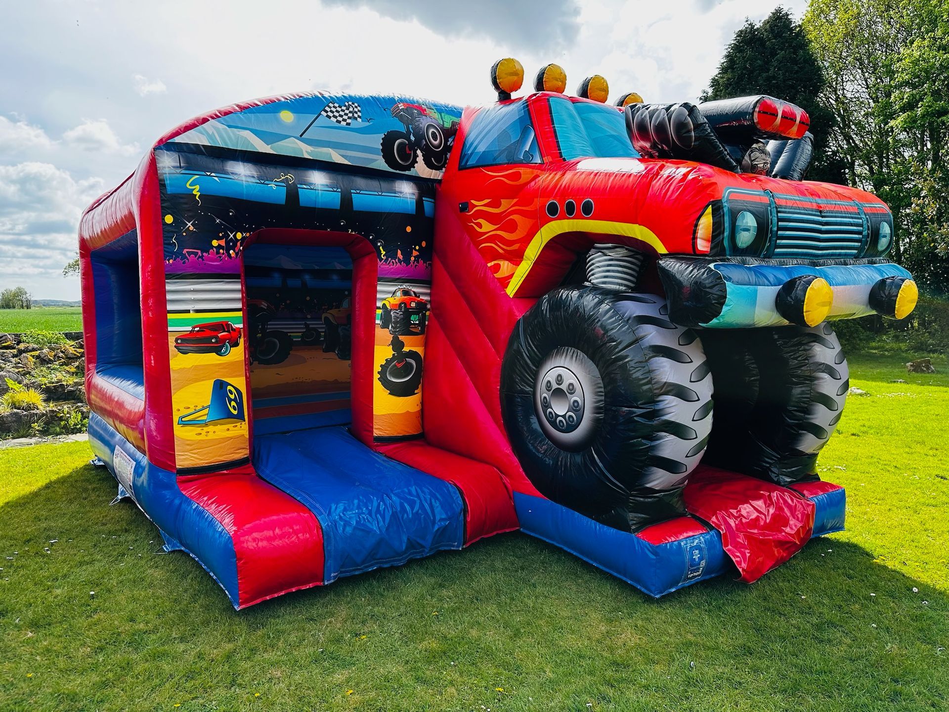 Monster Truck Slide Bouncy Castle from Bury Soft Play