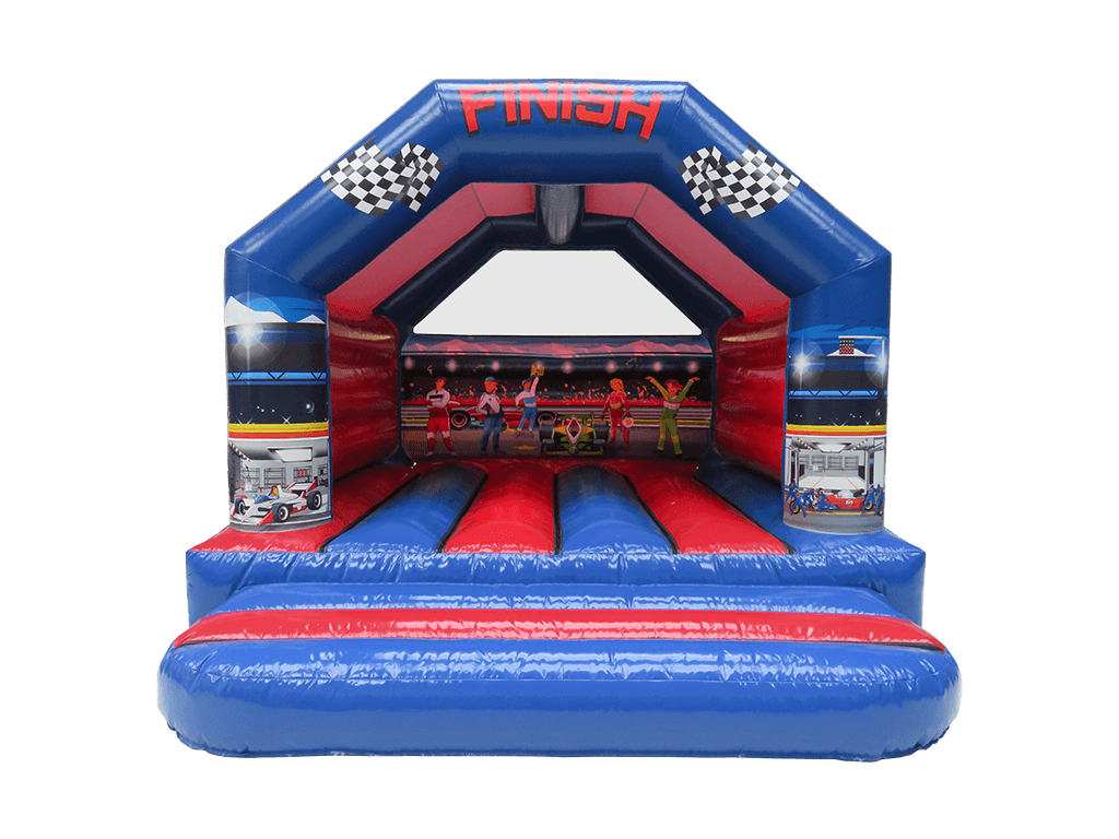 Racing car themed inflatables