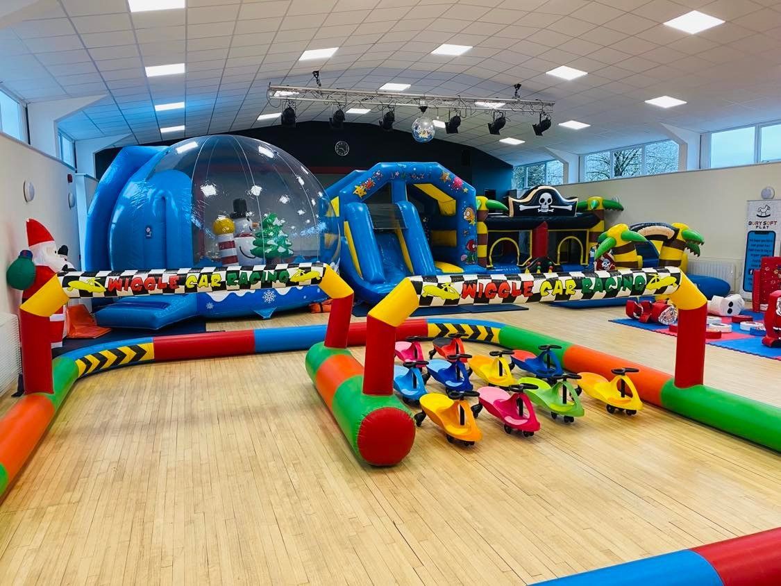 wiggle car racing, bouncy castle hire and soft play hire from Bury Soft Play