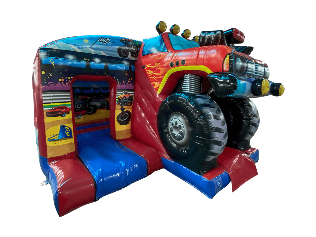 Car Themed Bouncy Castle Package from Bury Soft Play, Hot Wheels Party